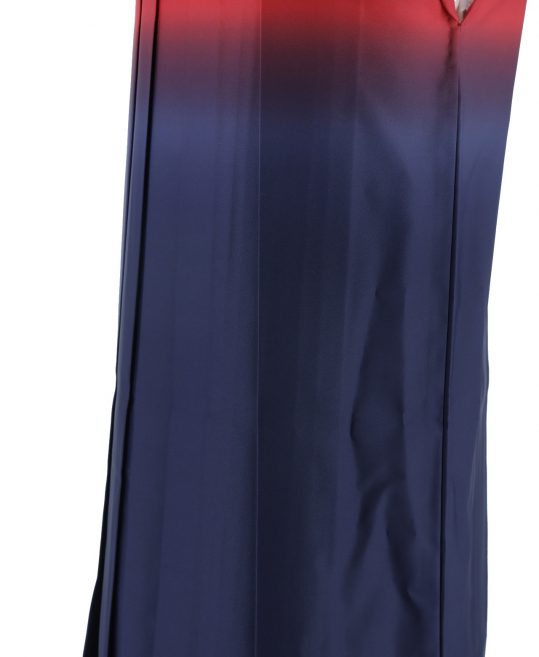 卒業式袴単品レンタル[無地]赤×紺色ぼかし[身長148-152cm]No.195